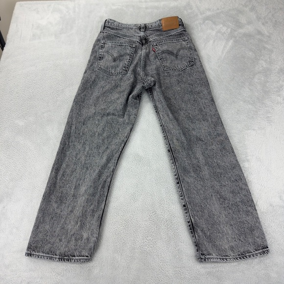 Levi’s Ribcage Straight Joli Thorax Droit Grey Denim Jeans Women’s Size 27 US - Picture 1 of 13